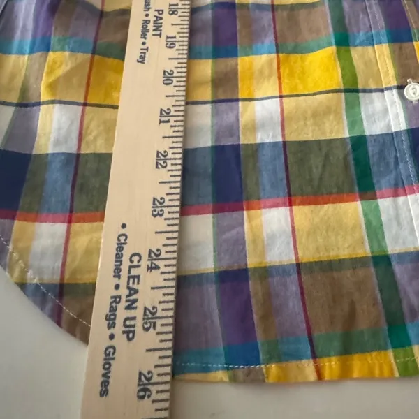 Lauren Ralph Lauren Petite‎ Multicolor Plaid Cotton Roll Tab Button Up Shirt PM - Image 8