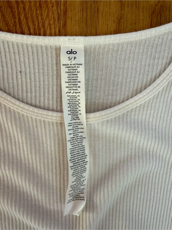 Alo Yoga Gather Long Sleeve Top in White or Ivory - Image 7