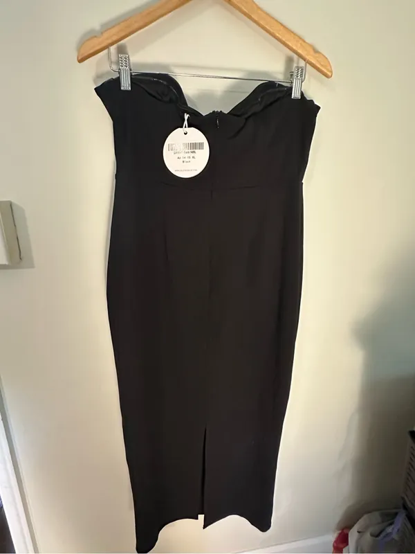 NWT Selfie Leslie First Date midi dress extra large black - Image 4