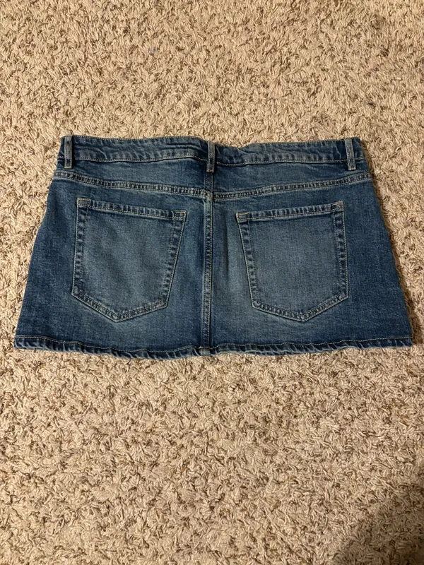 Garage Denim Micro Skort  In pixie blue  - Image 3