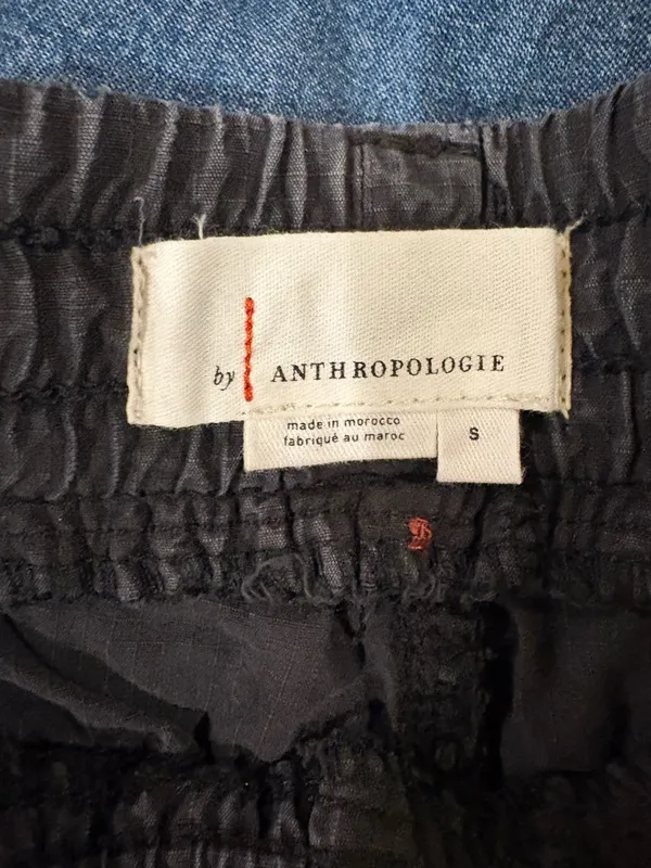 Anthropologie Byron Seamed Soft Utility Joggers pants washed black k sz S - Image 6