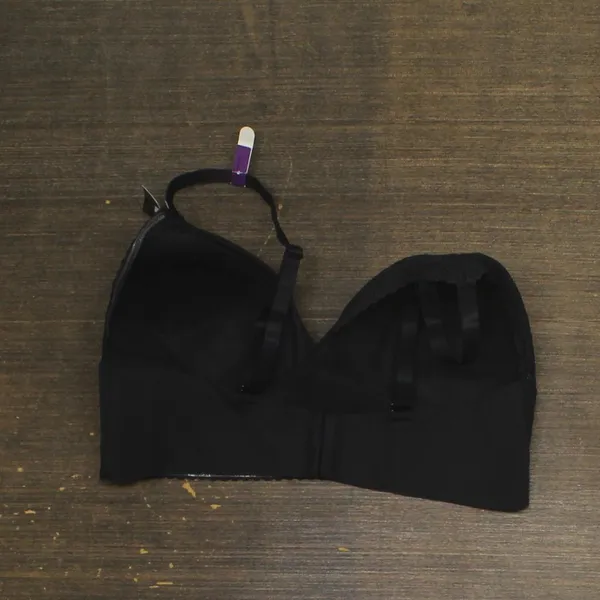 NWT Maidenform Womens Lace Trim Triangle Rib Bralette Black 2XL - Image 3