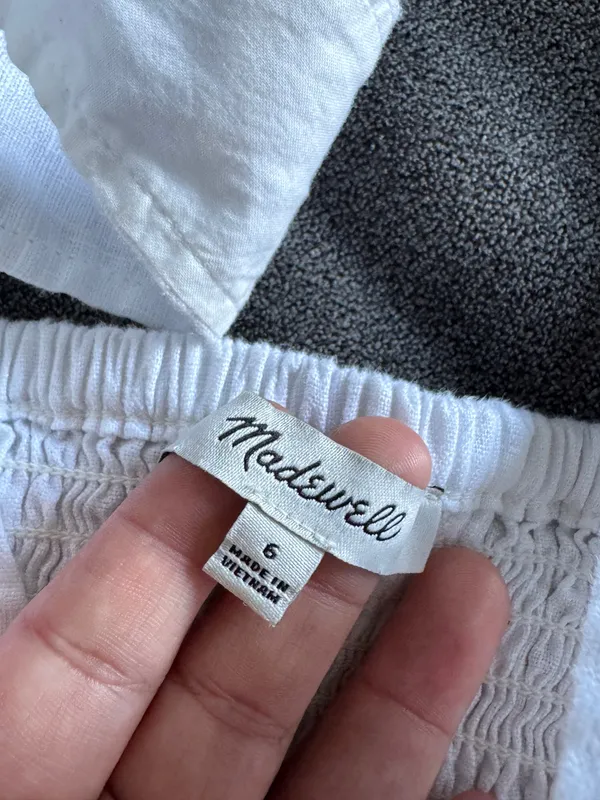 Madewell linen crop top S - Image 6
