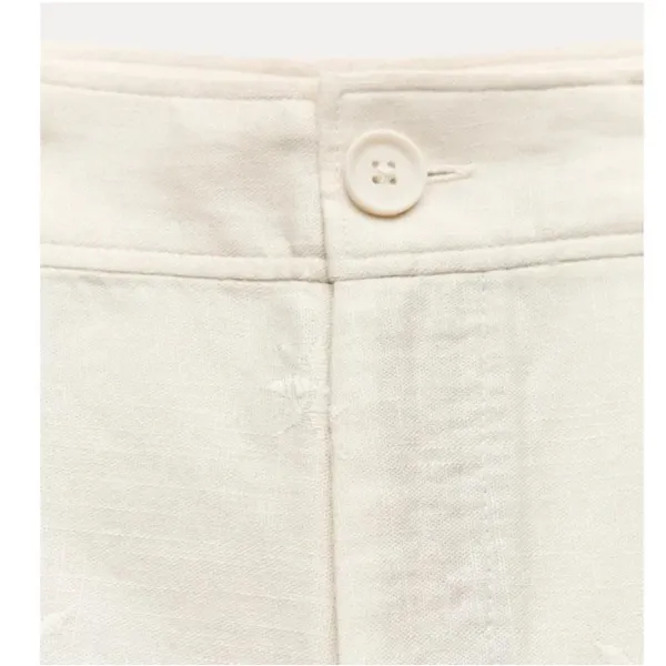 Zara embroidered wide leg trouser pants - Image 2