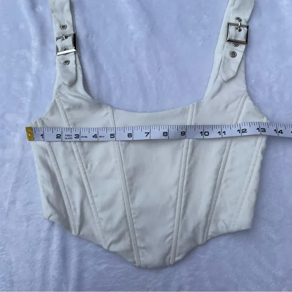 White Fox White Corset Crop Top XS - Image 6