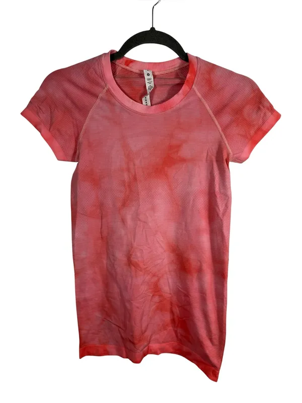 Lululemon Swiftly Tech Short Sleeve Shirt 2.0 Marble‎ Dye Raspberry Cream 4 - Image 3