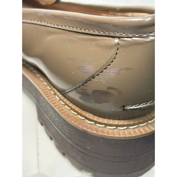 Sam Edelman Laurs Bit Loafer Lug Sole 9M Olive Green Leather Platform Chunky - Image 8