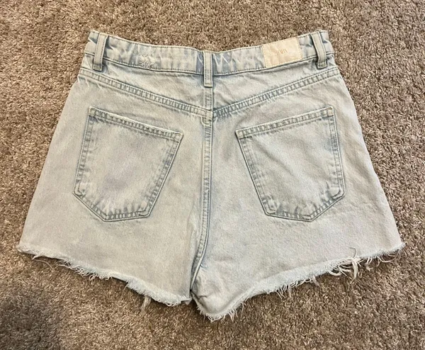 high waist Denim cut off jeans shorts - Image 2