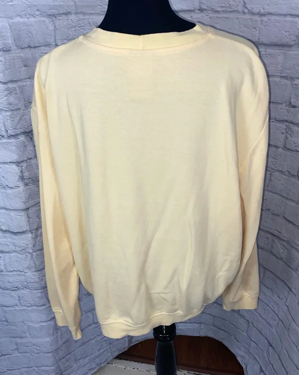 XLG Women Sweatshirt cotton blend Crewneck Longsleeve yellow - Image 11