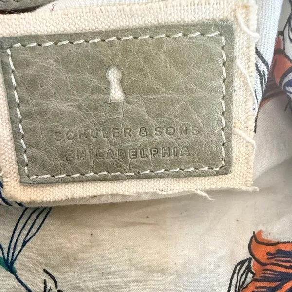 Schuler & Sons Philadelphia Anthropologie Sage Green Pebbled Leather Satchel Bag - Image 11