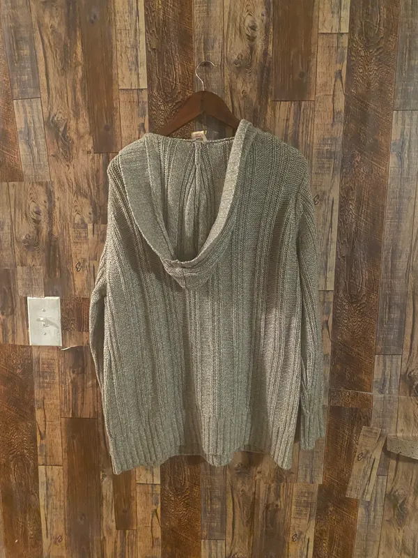 Faded Glory women's knit sweater with hoodie gray size 3X - Image 4