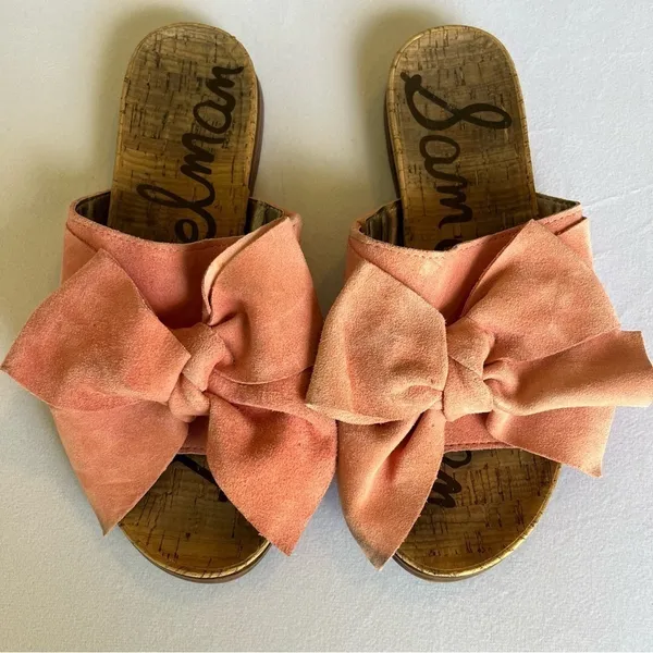Sam Edelman Henna Pink Bow Slide Sandals Size 7 - Image 3