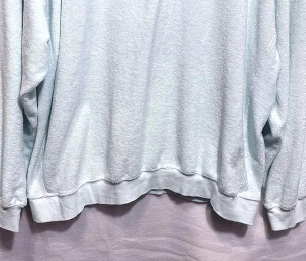Daily Drills Oversized Crew Neck Terry Cloth Cozy Sweatshirt Surf Green Size M/L - Image 9