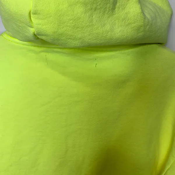 Club Fantasy Neon Yellow Starlight Heavy Cotton Hoodie Large Sweatshirt - Image 6