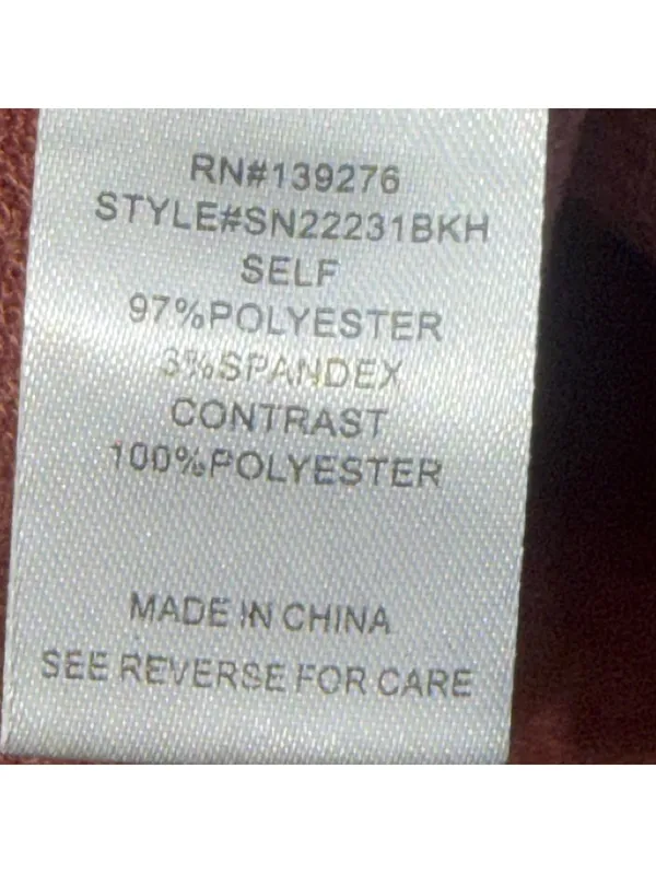 Les Serein Size M Rust Lace Sleeve Knit Top - Image 5