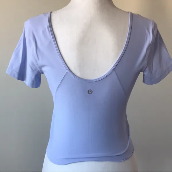 Lululemon align short sleeve blue top - Image 3