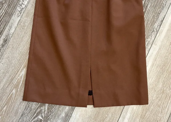 Vintage Condor California Woman’s Skirt Sz 5 6 Midi Length In Brown - Image 3