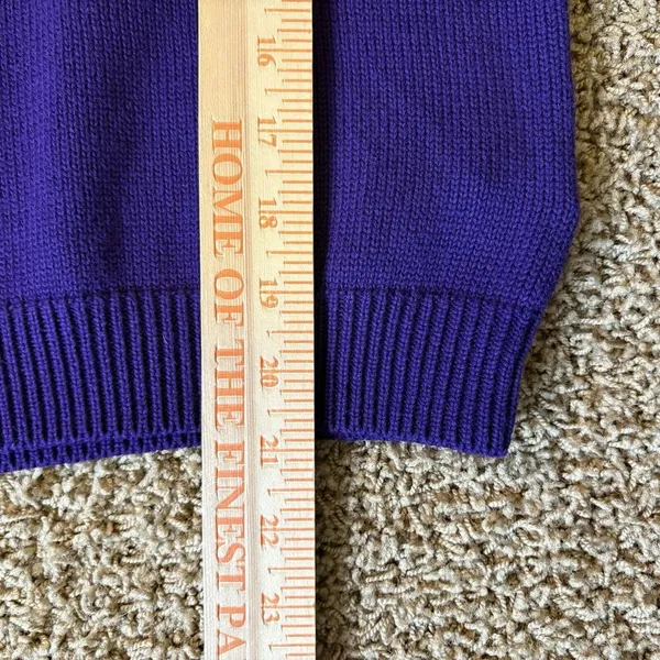Vintage Lauren Ralph Lauren Sweater‎ Women Petite Small Purple Knit Shawl Collar - Image 12