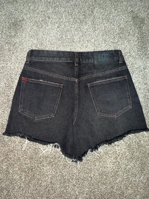 BDG Urban Outfitters A-Line Short Black Denim Cutoff Shorts Size 26 - Image 3