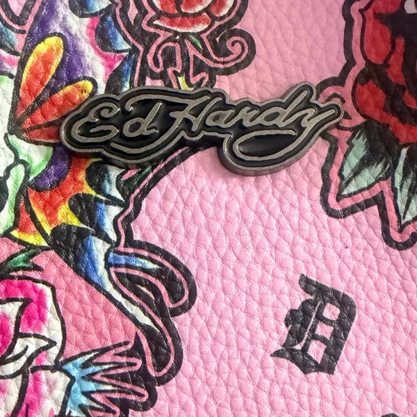 Ed Hardy Pink Skull Tattoo Tote Bag NWT - Y2K Biker Chic - Image 4