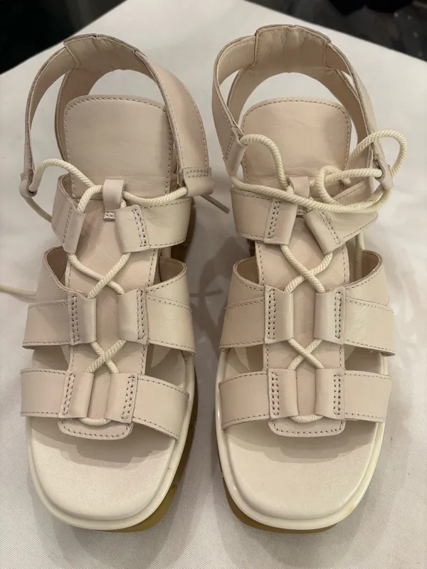 Sorel Cream Leather Joanie Sandals - Image 7