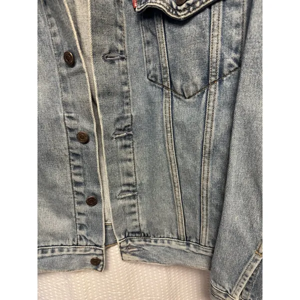 Levi's 70507 Light Wash Denim Trucker Jean Jacket Classic 90s 100% Cotton Medium - Image 5