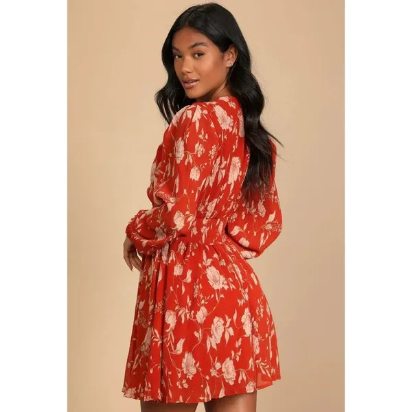 Lulu’s Women’s Dress Autumn Dreams Floral Print NWT - Image 3