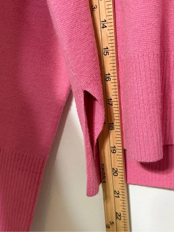 Abercrombie & Fitch Pink Crewneck Sweater Size XS Knit Stretch Bubblegum Summer - Image 9