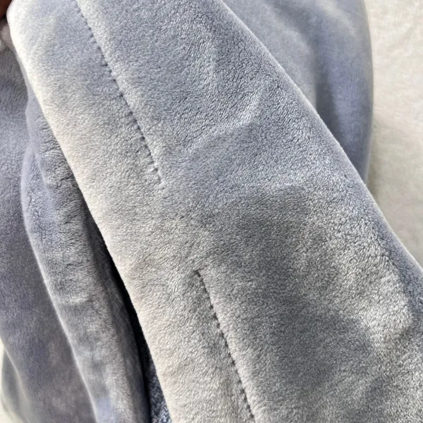 UGG Women's Velour Pullover Hoodie Periwinkle Blue Drawstring Large Lounge‎ Soft - Image 9