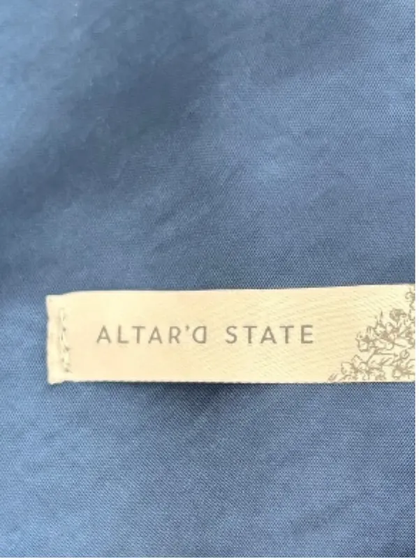 Altar’d State mini Navy Blue, satiny fabric, Cowl Neck Dress Sz XXS - Image 7