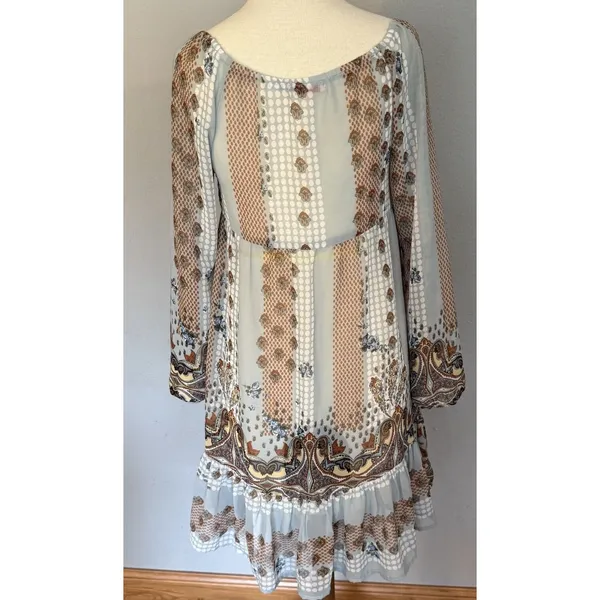 VTG Fire Los Angeles Dress Sz SMALL‎ Boho Peasant Fairy Sheer Festival Y2K Flowy - Image 4