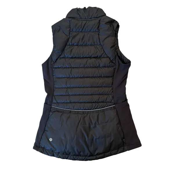 Lululemon Down For A Run Vest II Black Full Zip DOWN Puffer Lightweight Womens 8 - Image 3