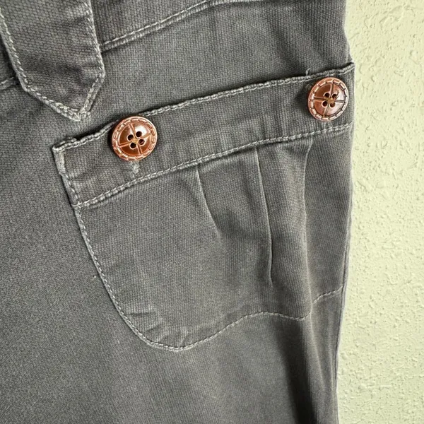 Nori Y2K Womens Brown Stretch Twill Flare Pants Double Button Pocket Size 9 - Image 3