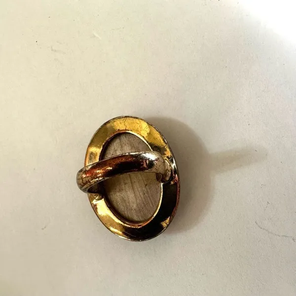 Gold tone amber tone cocktail ring Gold - Image 3
