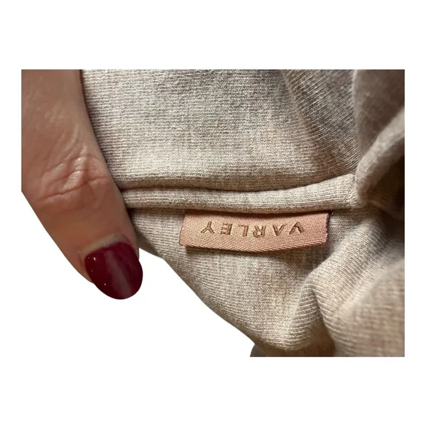 Varley Sweatshirt Women‎ XS Taupe Heathered Turtleneck Atlas Pullover Athleisure - Image 7