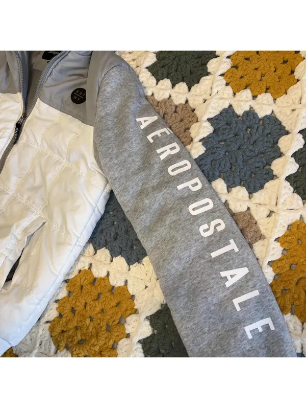 Aeropostale Lightweight Jacket Hooded Zip-Up Jacket Coat Womans Small Winter - Image 5