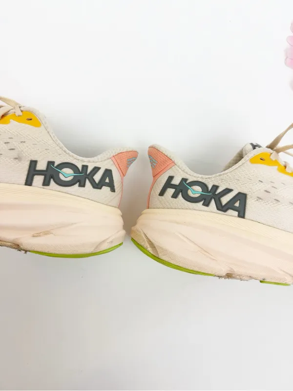 Hoka One One Clifton 9 Running Shoes Sneakers Vanilla/Astral - Image 6