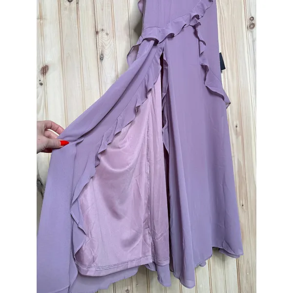 NWT Lulus Fancy Sweetness Lavender Ruffled Lace-Up Sleeveless Maxi Dress Size XS - Image 5