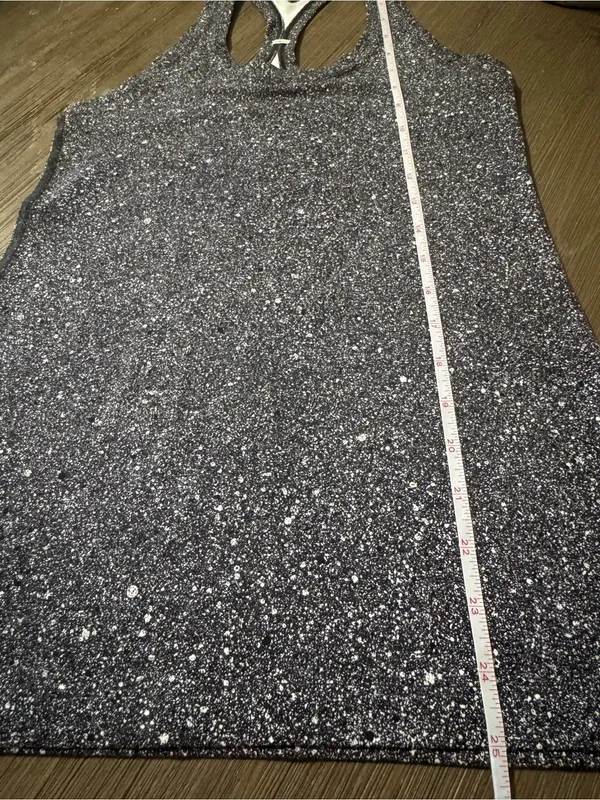 lululemon athletica Cool Racerback II Black Speckled Racerback Tank Top - Image 6