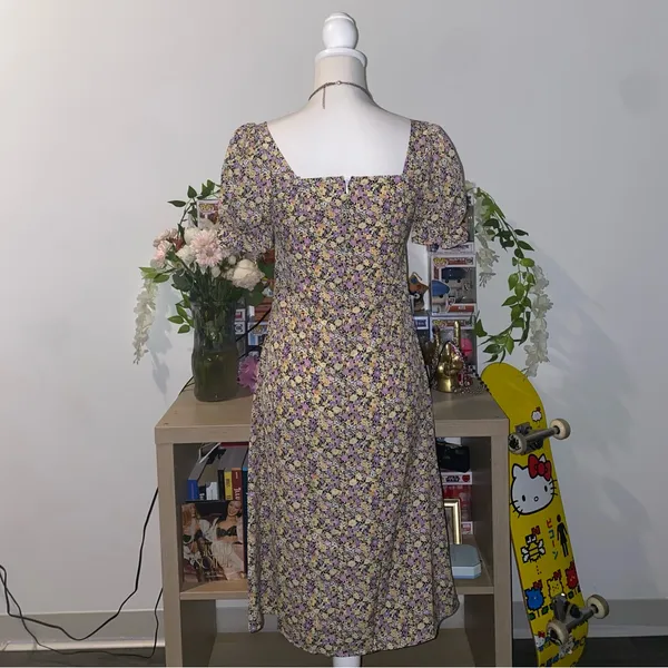 Shein 90s vintage style whimsical whimsigoth fairycore witchy floral midi dress - Image 6