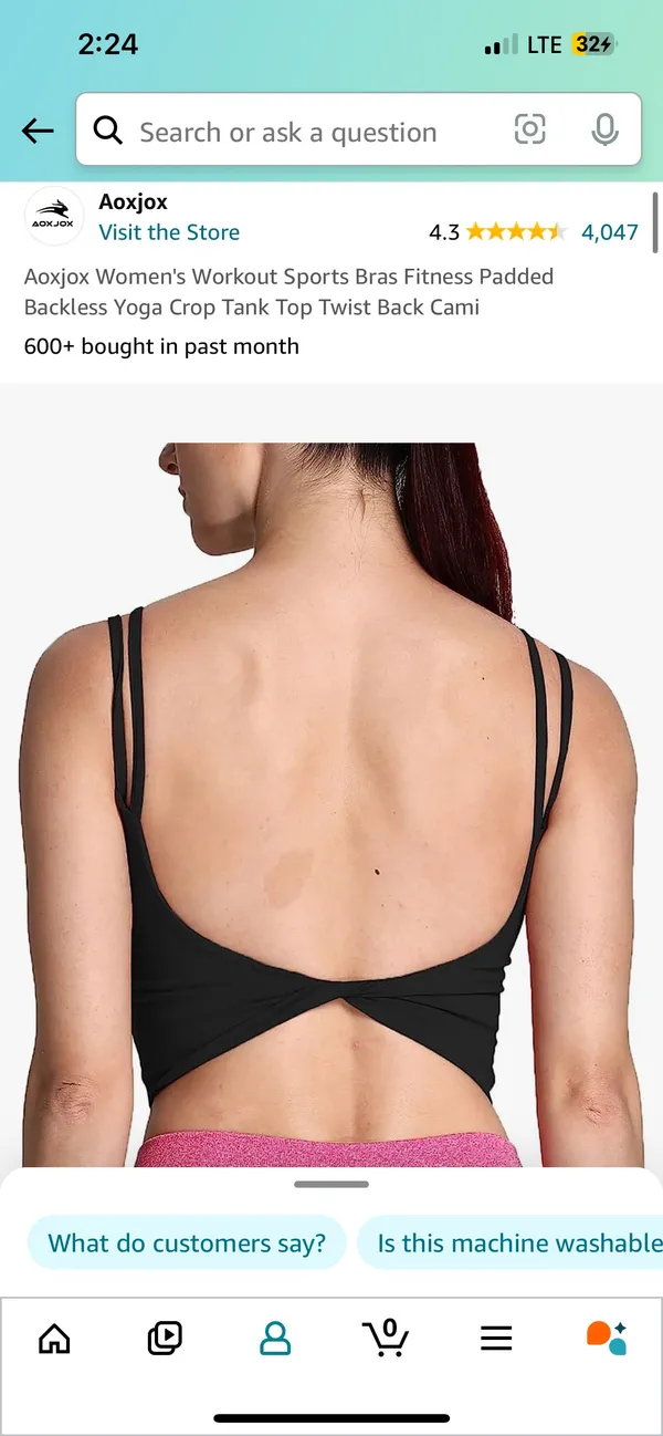 Amazon Aoxjox Sports Bra Top - Image 5