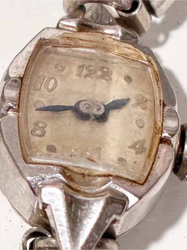 1958 10KT Rolled Gold Plate Bulova Women's Wrist Watch Stretch NEEDS BATTERY - Image 2