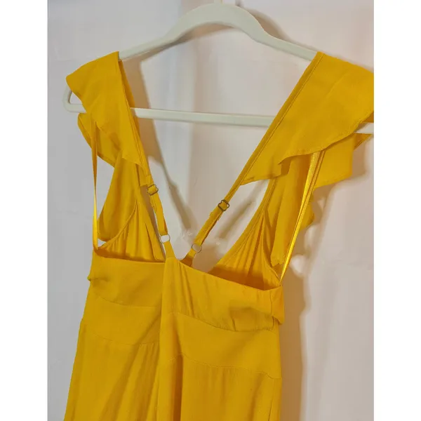 Anthropologie Larke Belle ruffle maxi dress in Marigold Women's sz. 2P - Image 6