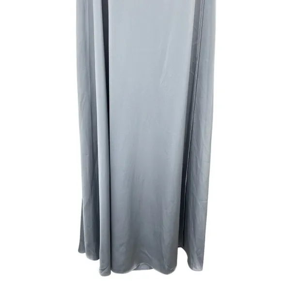 Azazie Size 16 NEW Davis Bridesmaid Dress Silver Pebble Formal Evening‎ Gown - Image 3
