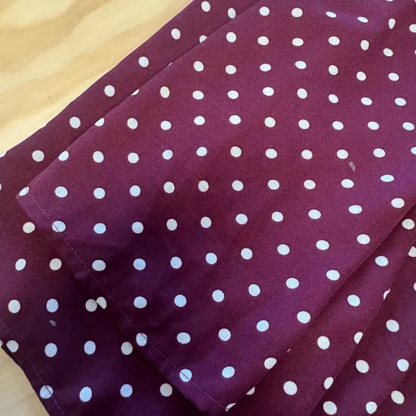 Motherhood Maternity Blouse Small Burgundy Polka Dot V-Neck Long Sleeve Top - Image 7