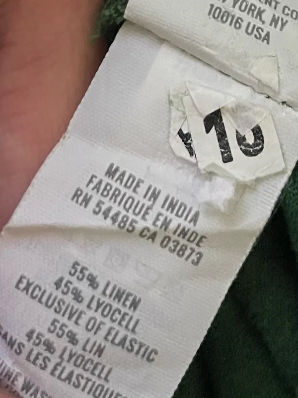 Aerie Ruffle Linen Lyocell Blend Midi Dress in Green Size Medium - Image 5