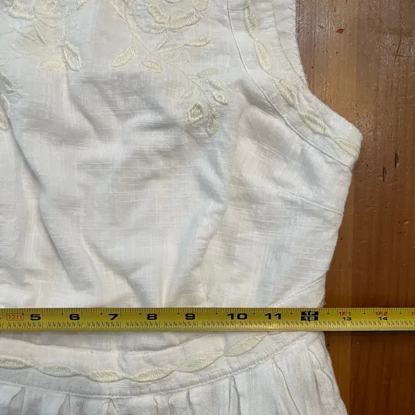 Free People Dress 4 White Birds of a Feather Mini Boho Cottagecore Women's - Image 9