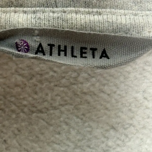 Athleta Womens Gray Cowl Neck Pullover Sweatshirt‎ Thumbholes Size S 8537 - Image 5