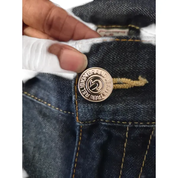 True Religion Jeans Mens 36 Dark Wash 100% Cotton Y2K Streetwear Casual - Image 5