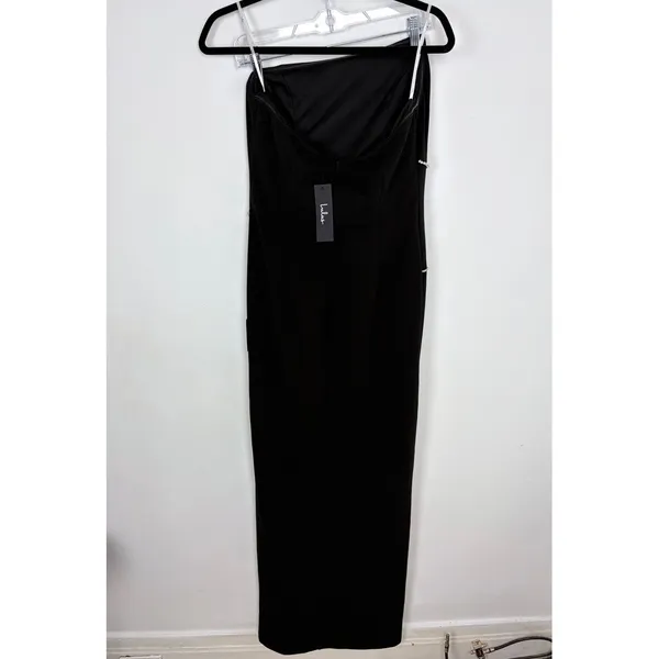 Lulus Elevated Sparkle Black Rhinestone Maxi Dress Wedding Guest Formal Large - Image 10